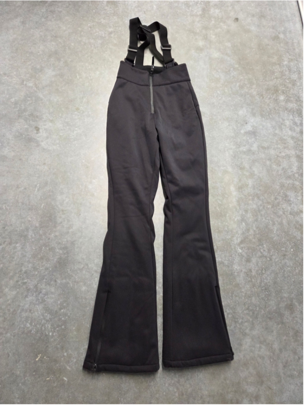 NWT ASOS 4505 Black Boot-Cut Ski Pants Suspenders Snow Gorpcore Winter Size 4